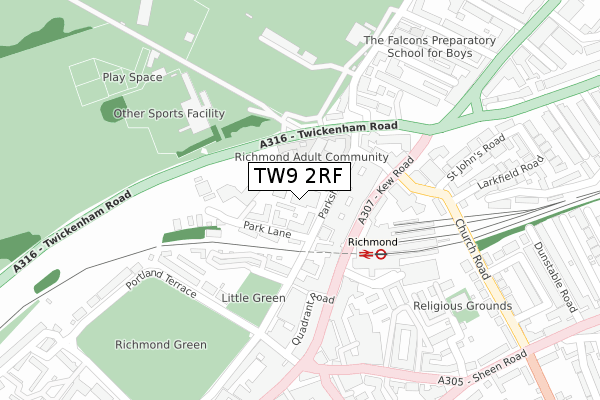 TW9 2RF map - large scale - OS Open Zoomstack (Ordnance Survey) TW9 2RF map - large scale - OS Open Zoomstack (Ordnance Survey)