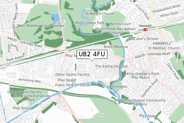 UB2 4FU map - small scale - OS Open Zoomstack (Ordnance Survey) UB2 4FU map - small scale - OS Open Zoomstack (Ordnance Survey)