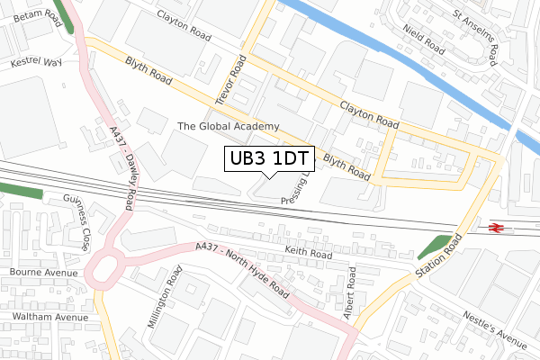 UB3 1DT map - large scale - OS Open Zoomstack (Ordnance Survey) UB3 1DT map - large scale - OS Open Zoomstack (Ordnance Survey)