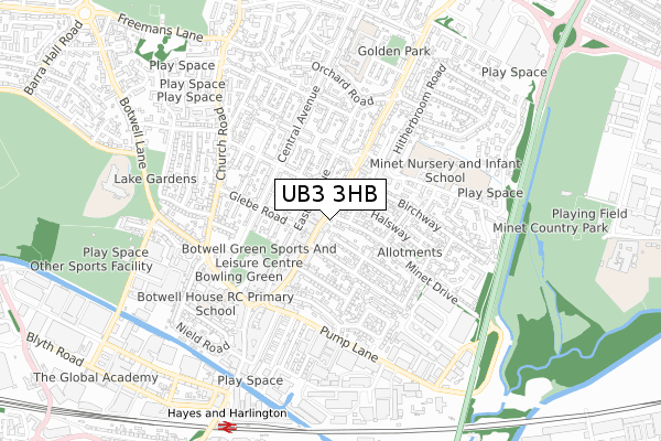 UB3 3HB map - small scale - OS Open Zoomstack (Ordnance Survey) UB3 3HB map - small scale - OS Open Zoomstack (Ordnance Survey)
