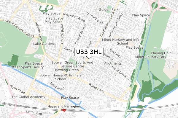 UB3 3HL map - small scale - OS Open Zoomstack (Ordnance Survey) UB3 3HL map - small scale - OS Open Zoomstack (Ordnance Survey)