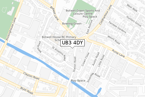 UB3 4DY map - large scale - OS Open Zoomstack (Ordnance Survey) UB3 4DY map - large scale - OS Open Zoomstack (Ordnance Survey)