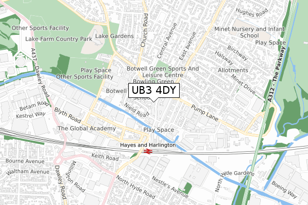 UB3 4DY map - small scale - OS Open Zoomstack (Ordnance Survey) UB3 4DY map - small scale - OS Open Zoomstack (Ordnance Survey)
