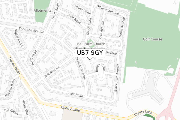 UB7 9GY map - large scale - OS Open Zoomstack (Ordnance Survey) UB7 9GY map - large scale - OS Open Zoomstack (Ordnance Survey)
