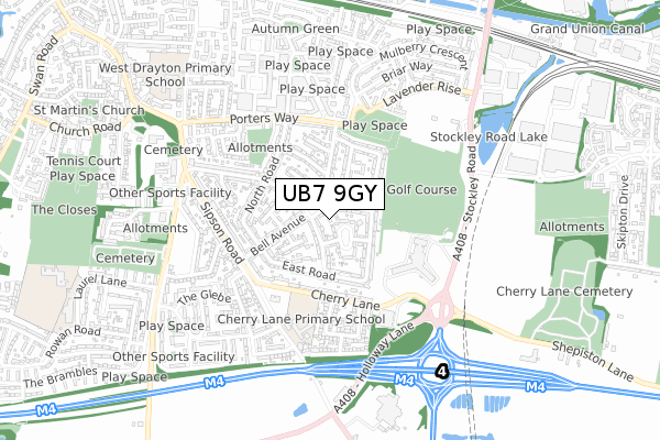 UB7 9GY map - small scale - OS Open Zoomstack (Ordnance Survey) UB7 9GY map - small scale - OS Open Zoomstack (Ordnance Survey)