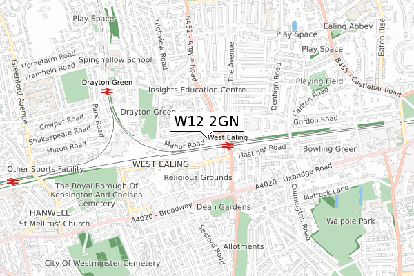 W12 2GN map - small scale - OS Open Zoomstack (Ordnance Survey) W12 2GN map - small scale - OS Open Zoomstack (Ordnance Survey)