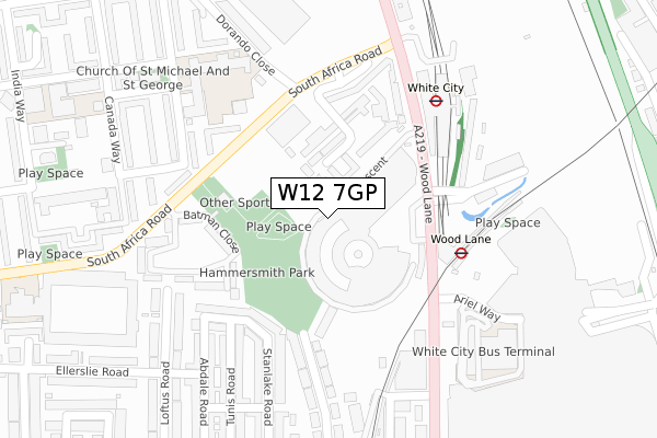 W12 7GP map - large scale - OS Open Zoomstack (Ordnance Survey) W12 7GP map - large scale - OS Open Zoomstack (Ordnance Survey)