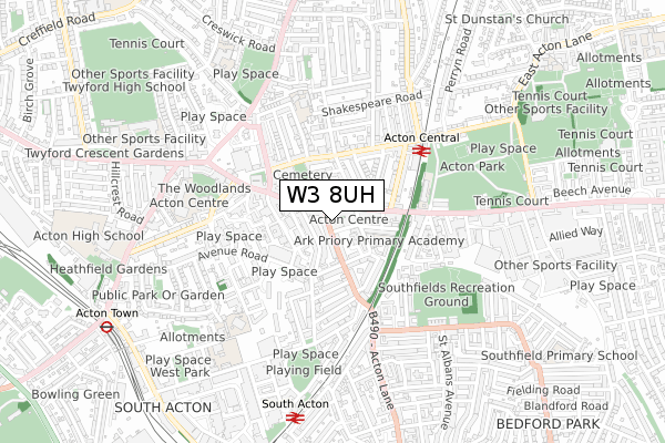 W3 8UH map - small scale - OS Open Zoomstack (Ordnance Survey) W3 8UH map - small scale - OS Open Zoomstack (Ordnance Survey)