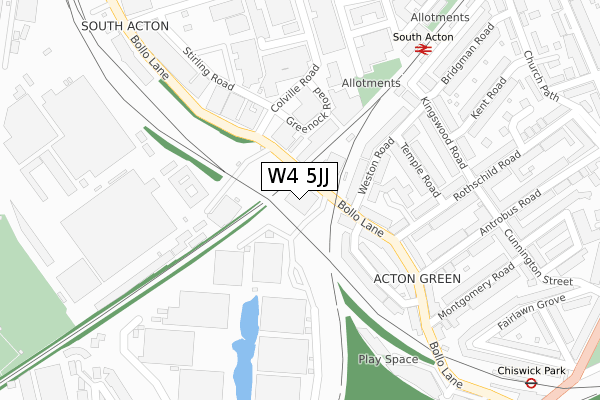 W4 5JJ map - large scale - OS Open Zoomstack (Ordnance Survey) W4 5JJ map - large scale - OS Open Zoomstack (Ordnance Survey)