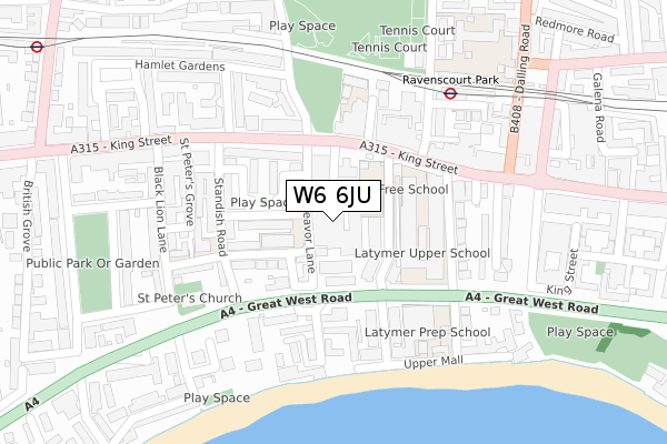 W6 6JU map - large scale - OS Open Zoomstack (Ordnance Survey) W6 6JU map - large scale - OS Open Zoomstack (Ordnance Survey)
