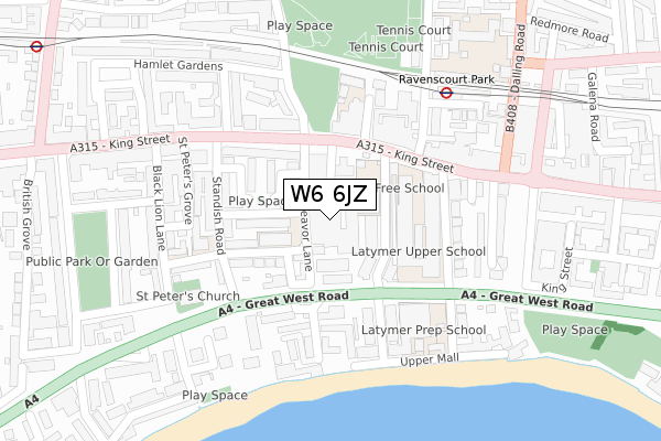 W6 6JZ map - large scale - OS Open Zoomstack (Ordnance Survey) W6 6JZ map - large scale - OS Open Zoomstack (Ordnance Survey)