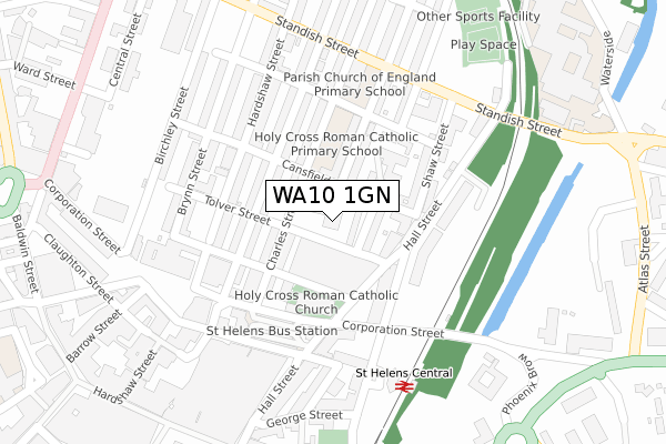 WA10 1GN map - large scale - OS Open Zoomstack (Ordnance Survey) WA10 1GN map - large scale - OS Open Zoomstack (Ordnance Survey)