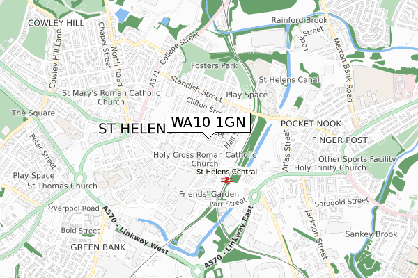 WA10 1GN map - small scale - OS Open Zoomstack (Ordnance Survey) WA10 1GN map - small scale - OS Open Zoomstack (Ordnance Survey)