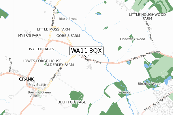 WA11 8QX map - small scale - OS Open Zoomstack (Ordnance Survey) WA11 8QX map - small scale - OS Open Zoomstack (Ordnance Survey)