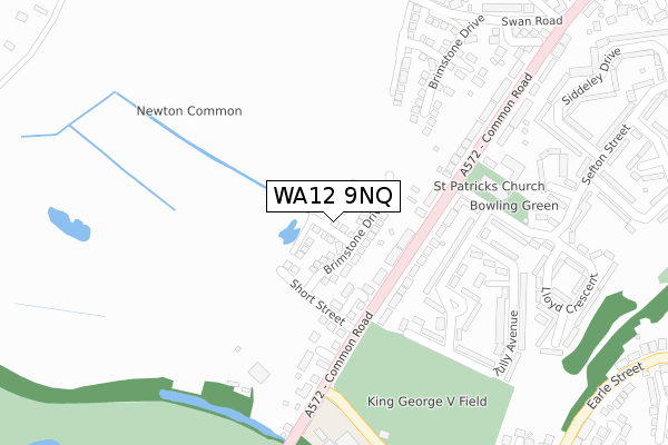 WA12 9NQ map - large scale - OS Open Zoomstack (Ordnance Survey)