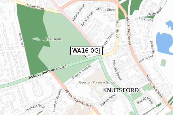 WA16 0GJ map - large scale - OS Open Zoomstack (Ordnance Survey) WA16 0GJ map - large scale - OS Open Zoomstack (Ordnance Survey)