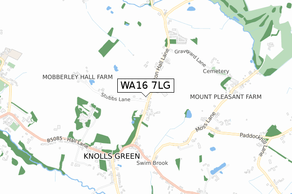 WA16 7LG map - small scale - OS Open Zoomstack (Ordnance Survey) WA16 7LG map - small scale - OS Open Zoomstack (Ordnance Survey)