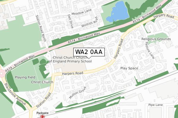 WA2 0AA map - large scale - OS Open Zoomstack (Ordnance Survey) WA2 0AA map - large scale - OS Open Zoomstack (Ordnance Survey)