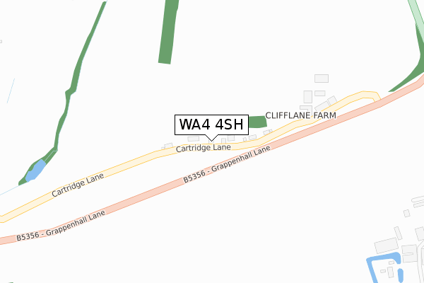 WA4 4SH map - large scale - OS Open Zoomstack (Ordnance Survey)