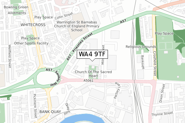 WA4 9TF map - large scale - OS Open Zoomstack (Ordnance Survey) WA4 9TF map - large scale - OS Open Zoomstack (Ordnance Survey)