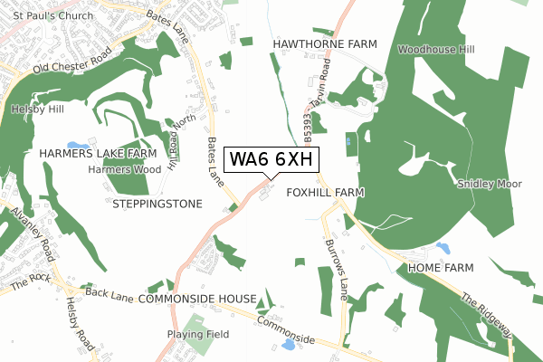 WA6 6XH map - small scale - OS Open Zoomstack (Ordnance Survey) WA6 6XH map - small scale - OS Open Zoomstack (Ordnance Survey)