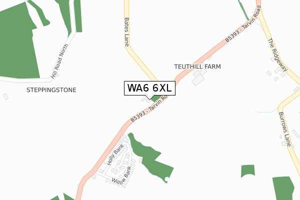 WA6 6XL map - large scale - OS Open Zoomstack (Ordnance Survey)