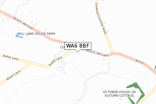 WA6 8BF map - large scale - OS Open Zoomstack (Ordnance Survey)