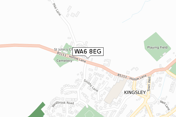 WA6 8EG map - large scale - OS Open Zoomstack (Ordnance Survey)