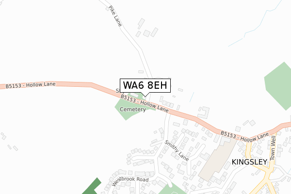 WA6 8EH map - large scale - OS Open Zoomstack (Ordnance Survey)