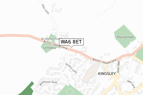 WA6 8ET map - large scale - OS Open Zoomstack (Ordnance Survey)