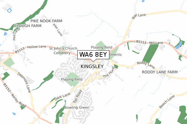 WA6 8EY map - small scale - OS Open Zoomstack (Ordnance Survey)