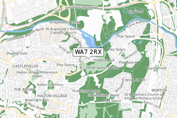 WA7 2RX map - small scale - OS Open Zoomstack (Ordnance Survey) WA7 2RX map - small scale - OS Open Zoomstack (Ordnance Survey)