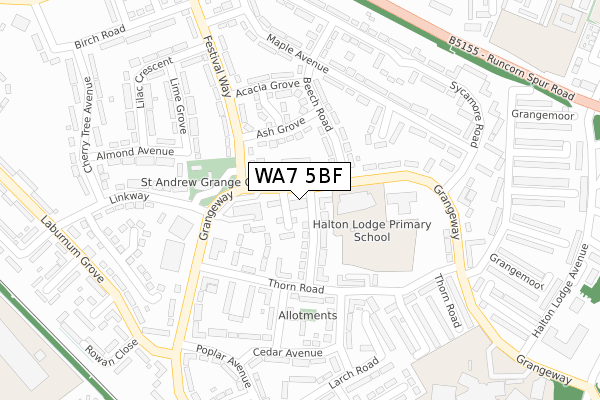 WA7 5BF map - large scale - OS Open Zoomstack (Ordnance Survey) WA7 5BF map - large scale - OS Open Zoomstack (Ordnance Survey)