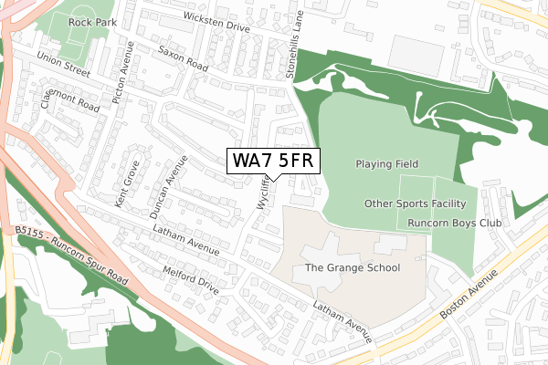 WA7 5FR map - large scale - OS Open Zoomstack (Ordnance Survey) WA7 5FR map - large scale - OS Open Zoomstack (Ordnance Survey)