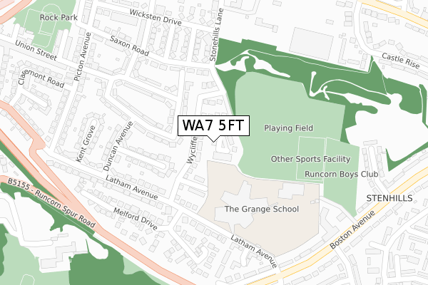 WA7 5FT map - large scale - OS Open Zoomstack (Ordnance Survey) WA7 5FT map - large scale - OS Open Zoomstack (Ordnance Survey)