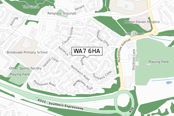 WA7 6HA map - large scale - OS Open Zoomstack (Ordnance Survey) WA7 6HA map - large scale - OS Open Zoomstack (Ordnance Survey)