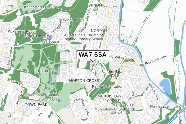 WA7 6SA map - small scale - OS Open Zoomstack (Ordnance Survey) WA7 6SA map - small scale - OS Open Zoomstack (Ordnance Survey)