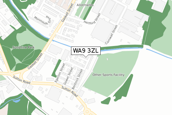 WA9 3ZL map - large scale - OS Open Zoomstack (Ordnance Survey) WA9 3ZL map - large scale - OS Open Zoomstack (Ordnance Survey)