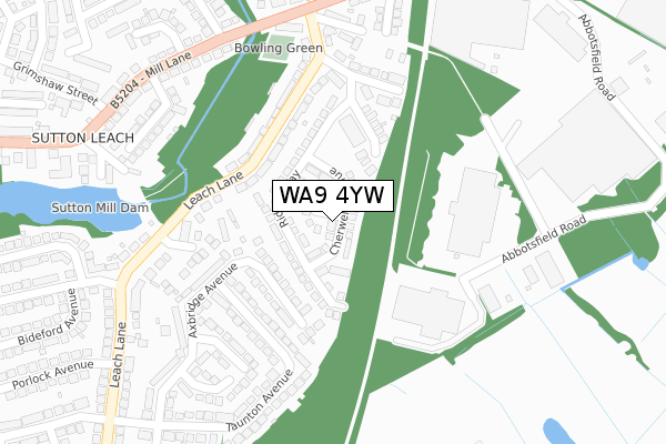 WA9 4YW map - large scale - OS Open Zoomstack (Ordnance Survey) WA9 4YW map - large scale - OS Open Zoomstack (Ordnance Survey)