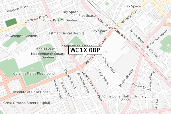 WC1X 0BP map - large scale - OS Open Zoomstack (Ordnance Survey) WC1X 0BP map - large scale - OS Open Zoomstack (Ordnance Survey)