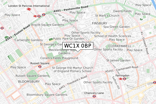 WC1X 0BP map - small scale - OS Open Zoomstack (Ordnance Survey) WC1X 0BP map - small scale - OS Open Zoomstack (Ordnance Survey)