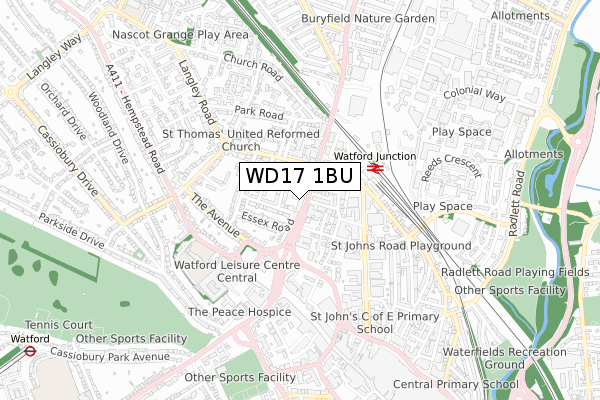 WD17 1BU map - small scale - OS Open Zoomstack (Ordnance Survey) WD17 1BU map - small scale - OS Open Zoomstack (Ordnance Survey)