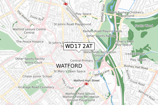 WD17 2AT map - small scale - OS Open Zoomstack (Ordnance Survey) WD17 2AT map - small scale - OS Open Zoomstack (Ordnance Survey)