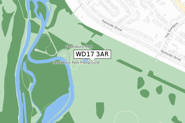 WD17 3AR map - large scale - OS Open Zoomstack (Ordnance Survey)