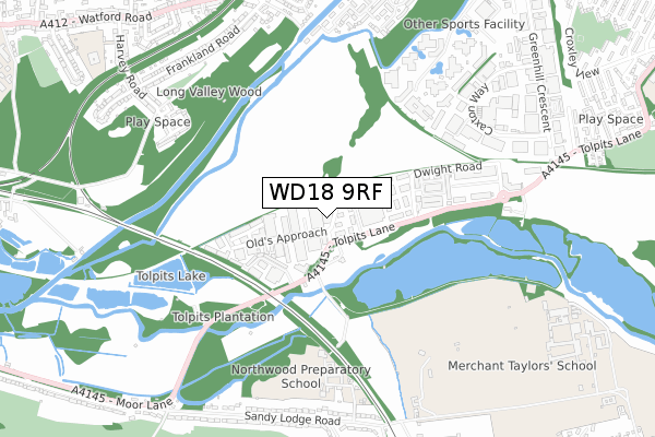 WD18 9RF map - small scale - OS Open Zoomstack (Ordnance Survey) WD18 9RF map - small scale - OS Open Zoomstack (Ordnance Survey)