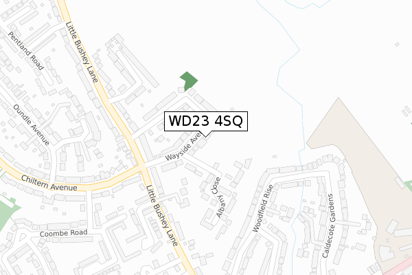 WD23 4SQ map - large scale - OS Open Zoomstack (Ordnance Survey)