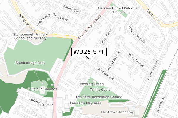 WD25 9PT map - large scale - OS Open Zoomstack (Ordnance Survey) WD25 9PT map - large scale - OS Open Zoomstack (Ordnance Survey)