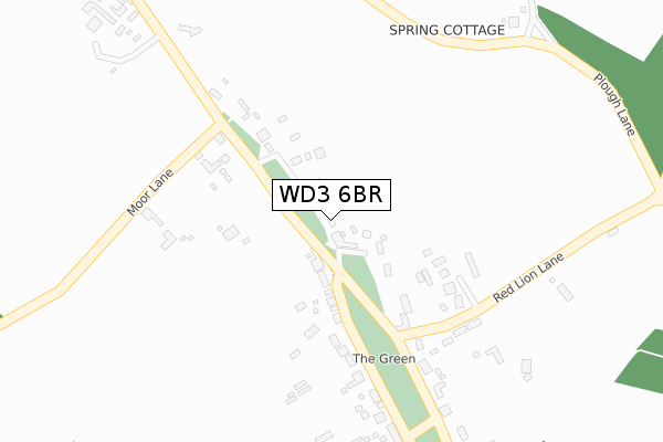 WD3 6BR map - large scale - OS Open Zoomstack (Ordnance Survey)