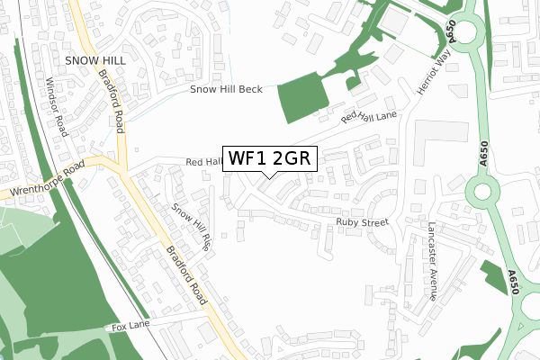 WF1 2GR map - large scale - OS Open Zoomstack (Ordnance Survey) WF1 2GR map - large scale - OS Open Zoomstack (Ordnance Survey)