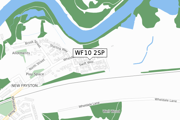 WF10 2SP map - large scale - OS Open Zoomstack (Ordnance Survey)